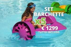 Set x5 barchette / paddler per adulti e bambini dai 6 anni in su